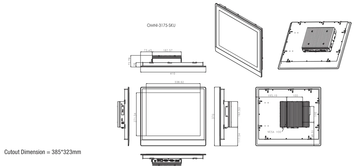 Bản vẽ kích thước OMNI-3175-SKU (mm)