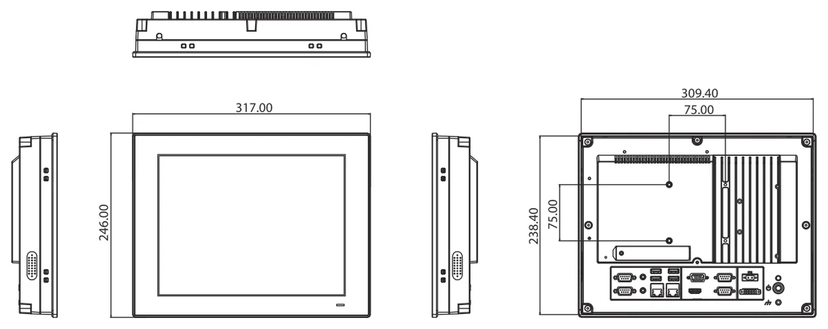 Bản vẽ kích thước PPC-3120-RE9A (mm)