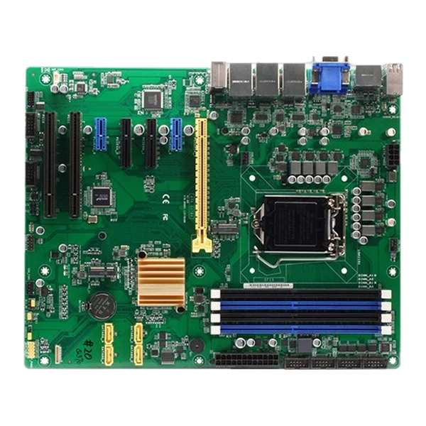 Bo mạch chủ ATX-Q370A nhìn từ mặt trên