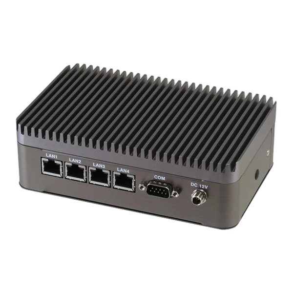 Mặt cổng LAN và COM của AAEON BOXER-6404M