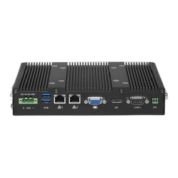 Cincoze P1101, mặt có cổng nguồn DC, LAN, VGA và DP