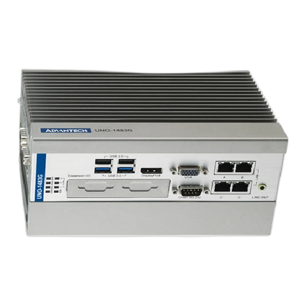 Advantech UNO-1483G nhìn nghiêng từ mặt trước